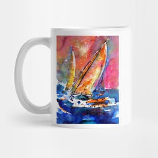 Sailboat at sea Mug